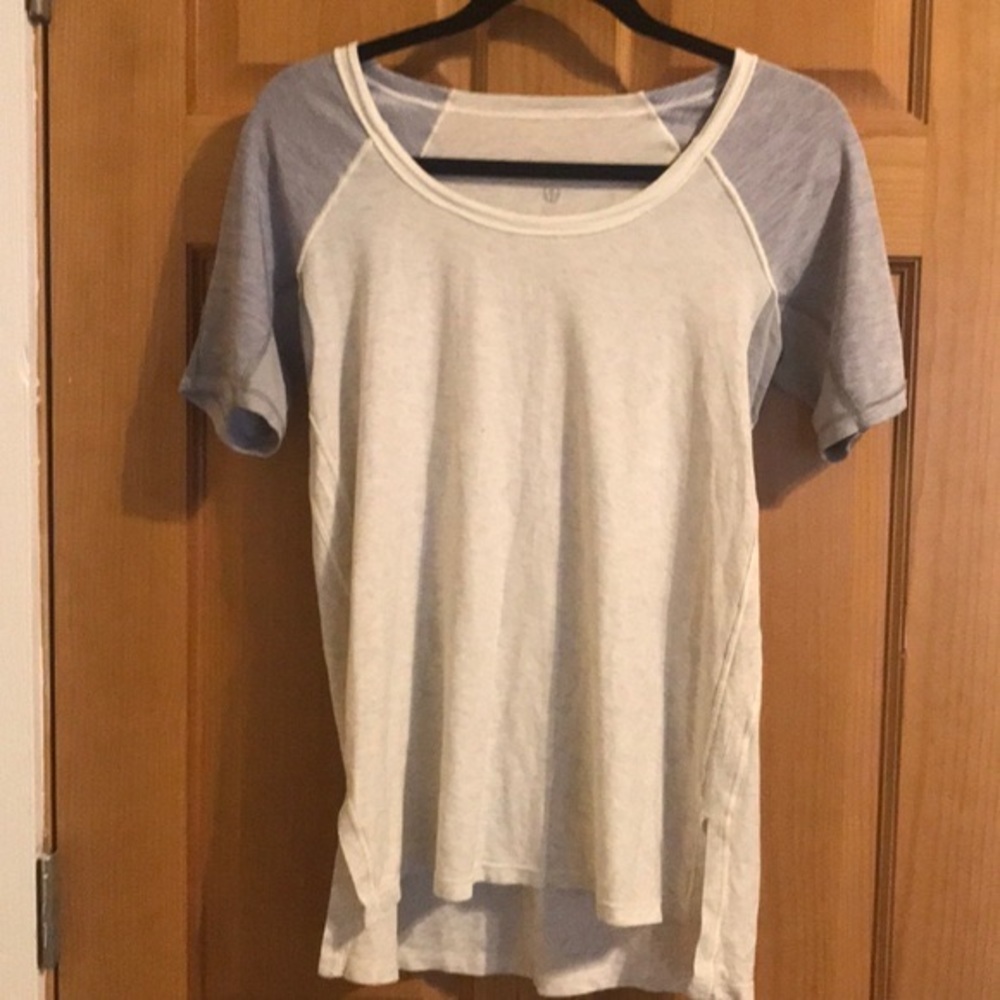 Lululemon top. Gray/cream